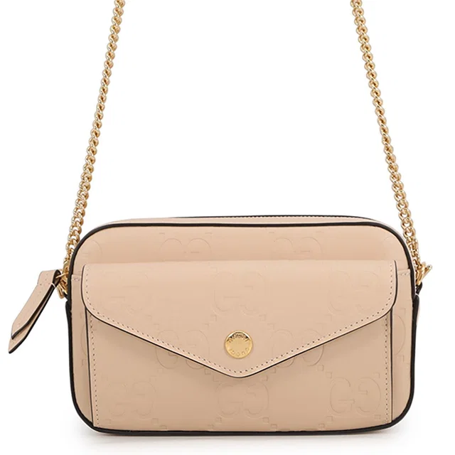Gucci GG Mini Shoulder Bag Beige781554 Leather in Leather from GALLERY RARE