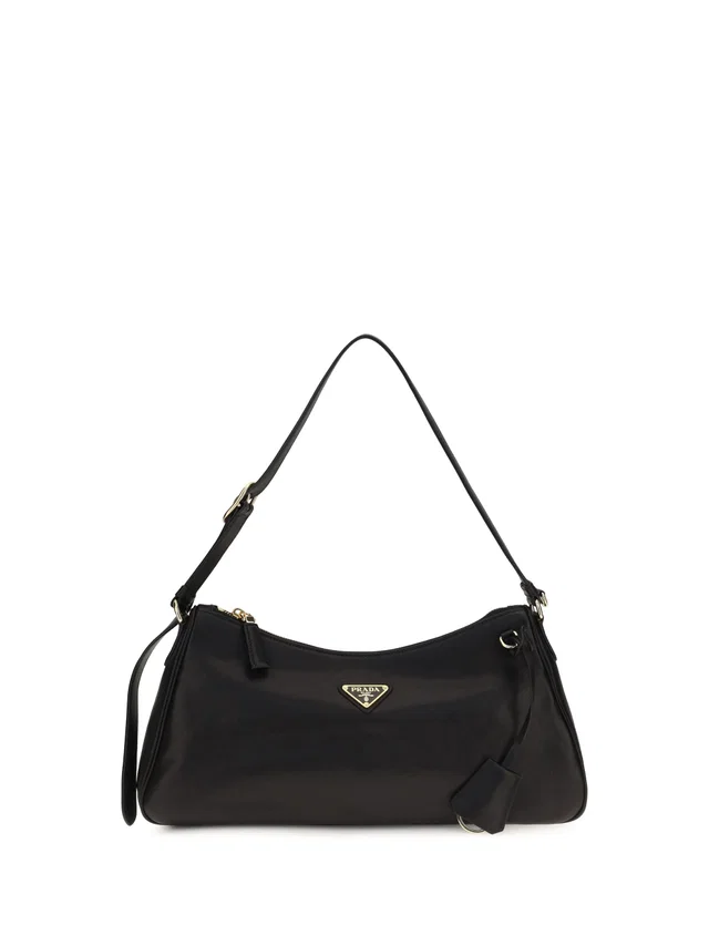 Prada Aimée Shoulder Bag — Black Lamb Ovis Aries in Black Nappa leather from HEWI