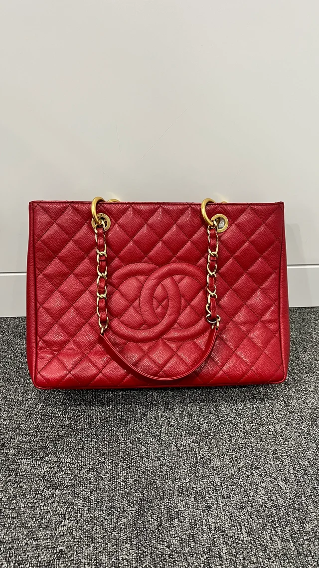 Chanel Caviar Skin Red G GST Tote in Red Caviar leather from Luxury Promise, photo 1 of 1