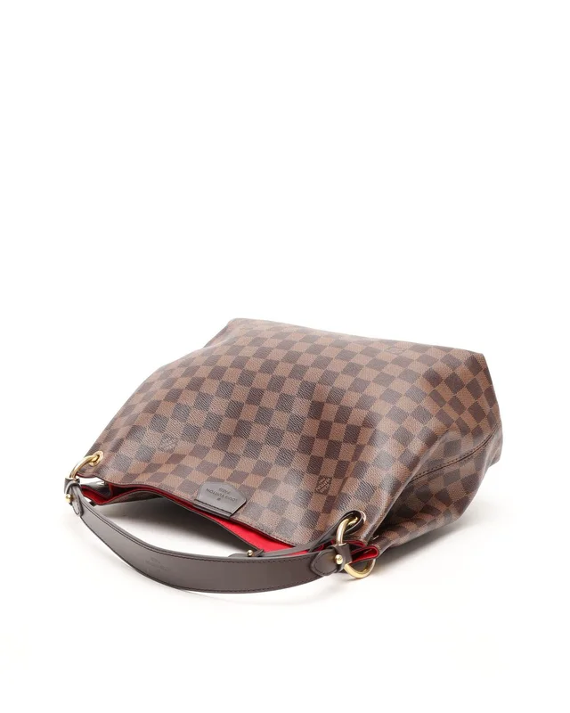 Louis Vuitton Damier Ebene Graceful PM Hobo Bag in Brown Leather from A Retro Tale, photo 5 of 8