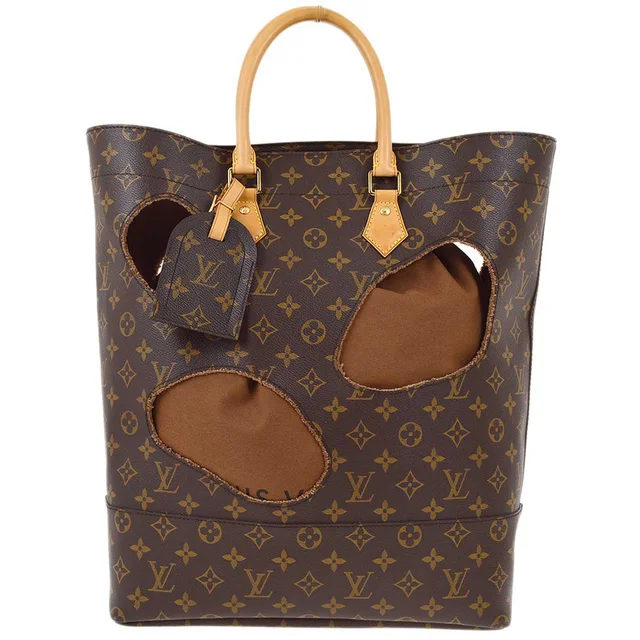 Louis Vuitton x Comme des Garcons 2014 Bag With Holes Tote Bag M40279 in Coated canvas from AMORE Vintage Tokyo