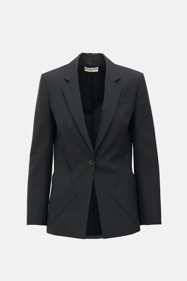 Balenciaga 2014 Single Button Blazer in Wool from VSP Consignment