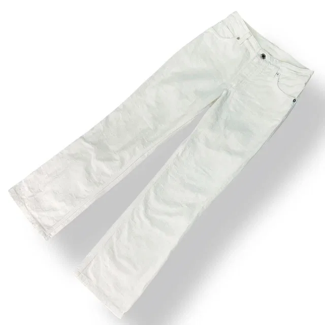 Louis Vuitton Monogram Denim Pants White in White Denim from The Reluxe
