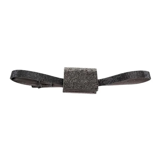 Judith Leiber Women's Fanny packs and belt bags - Silver/Black in silver|gray|black from Depop, photo 1 of 1