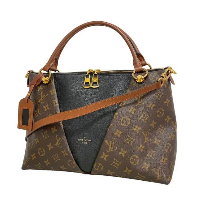 Louis Vuitton Handbag Monogram Tote MM Noir 2-Way in Black from The Reluxe