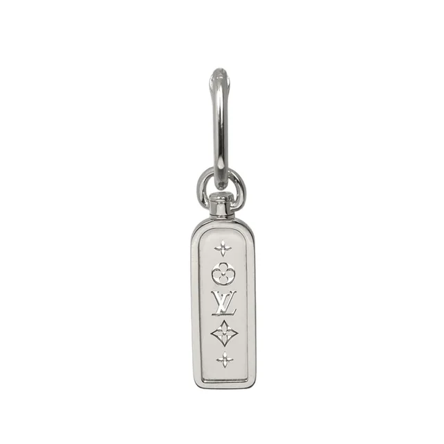 Louis Vuitton Tag Hoop Single Earring 18K White Gold 750 Only One in White from The Reluxe