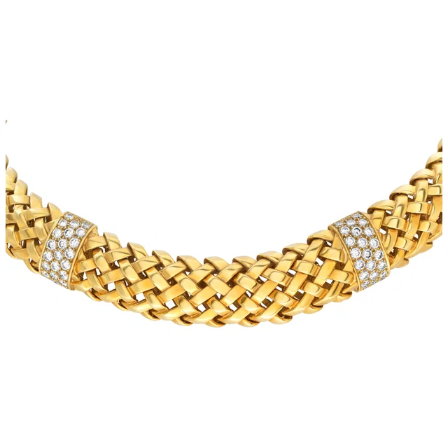Tiffany & Co. Vannerie collection necklace in Yellow Yellow Gold from Gray And Sons