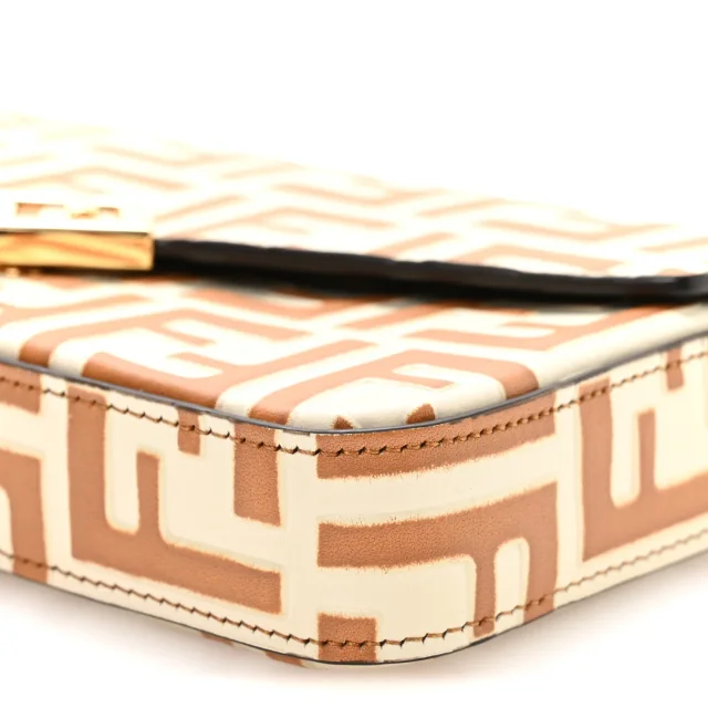 Fendi FF Diamonds Wallet On Chain Camellia Caramel in Calfskin from FASHIONPHILE, photo 10 of 11