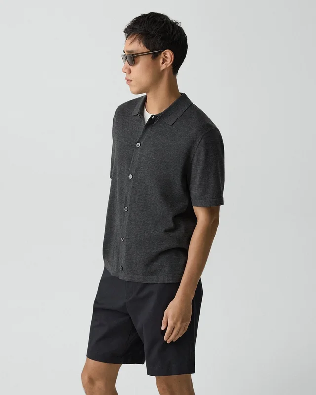Theory Button-Up Sweater in Regal Wool, photo 3 of 6 from Theory