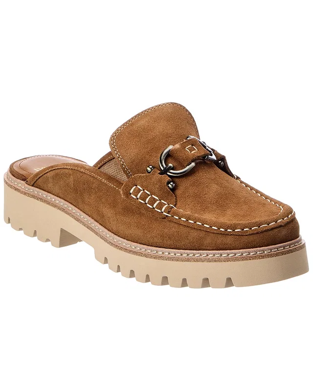 Donald Pliner Hassie Suede Loafer in https://asset1.ruecdn.com/images/sw/131138/1311384515_RLSW_saddle.jpg, image 1 of 1 from Rue La La
