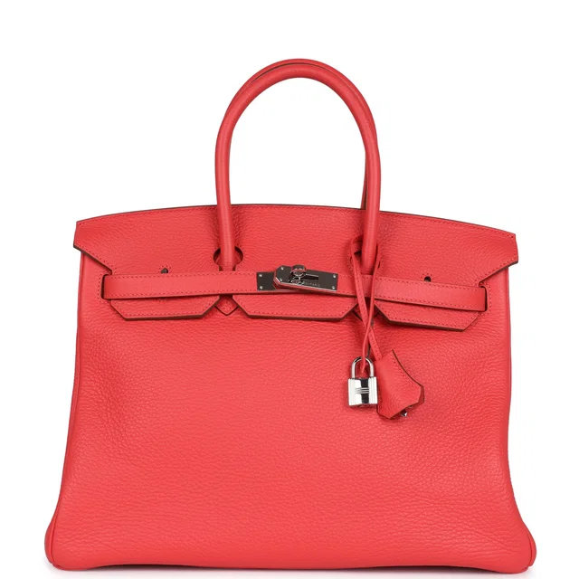 Hermès Birkin 35 Rose Jaipur Clemence Palladium Hardware in Pink Clemence leather from Madison Avenue Couture
