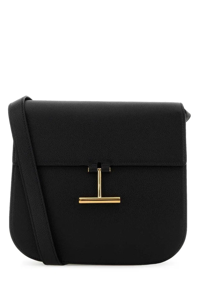 Tom Ford Leather Crossbody Shoulder Bag — Black in Black Leather from HEWI