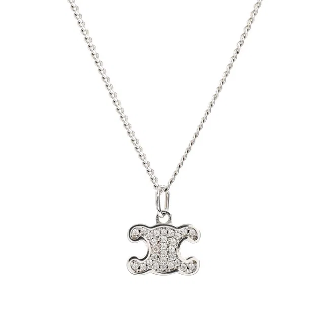 Celine Necklace Triomphe Silver in Silver from The Reluxe