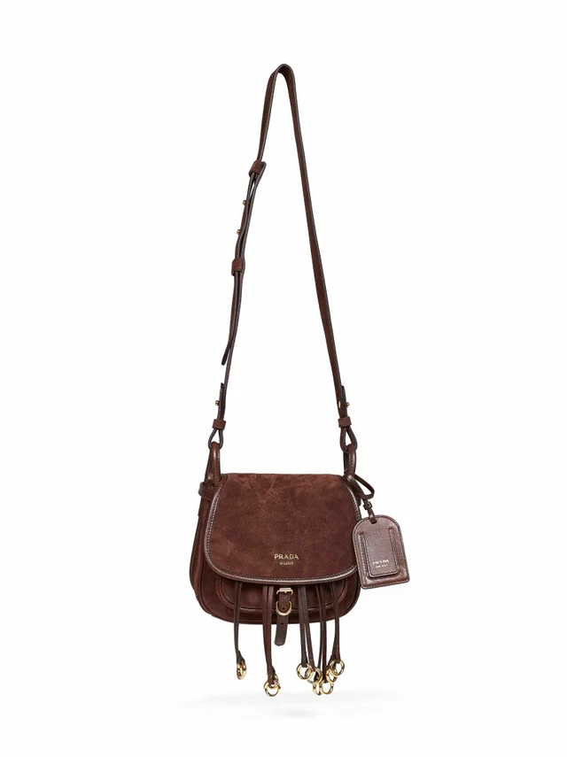 Prada Corsaire Shoulder Bag — Brown Calf Leather in Brown Calfskin from HEWI