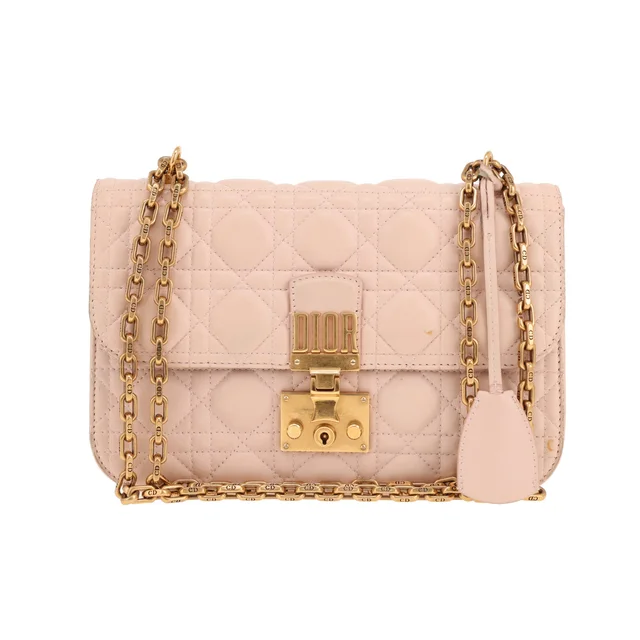 Dior Dioraddict handbag in pink cannage leather in Pink Leather from Collector Square, photo 2 of 3