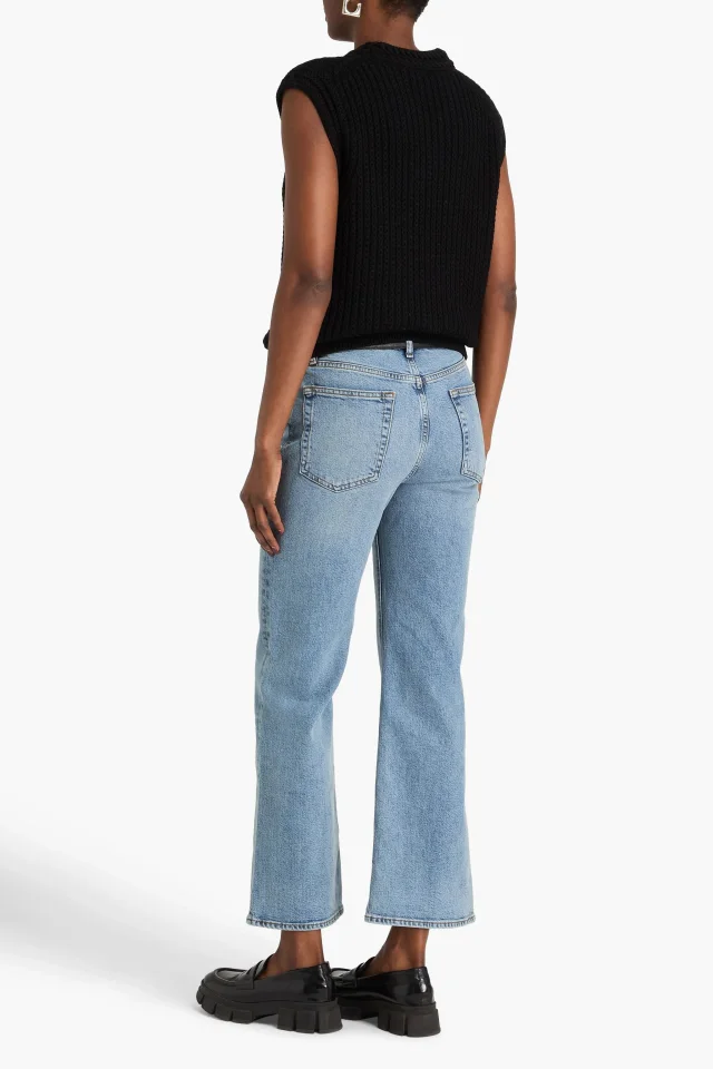 Frame The Pixie Arrow High-Rise Bootcut Jeans in Light denim, photo 3 of 4 from THE OUTNET