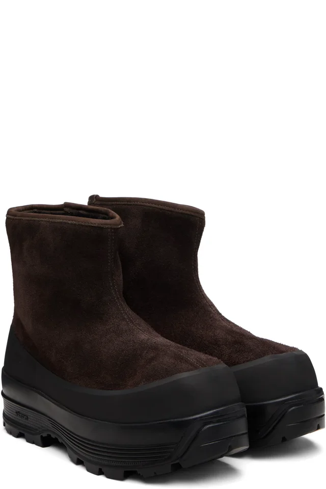 Diemme Brown Badia Shearling Boots, photo 4 of 4 from SSENSE