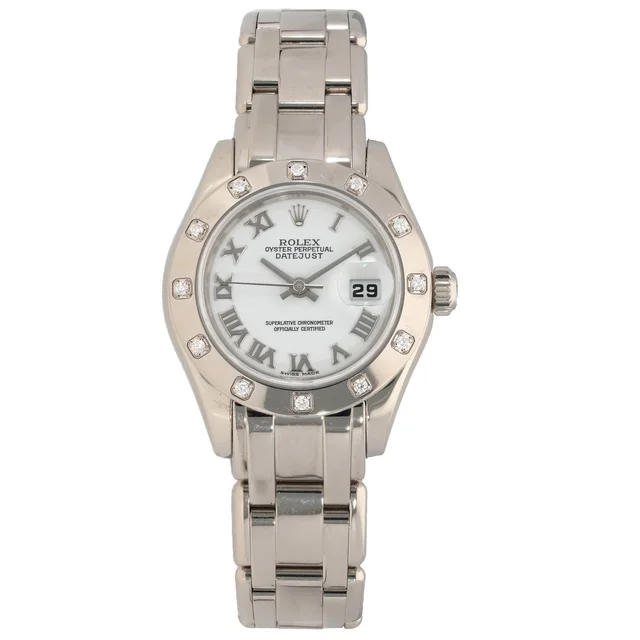 Rolex Pearlmaster 80319 29mm White Gold Watch in White from H&T