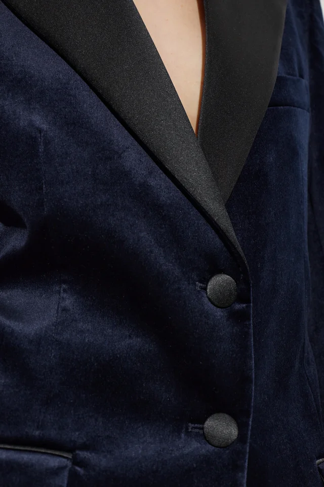 Victoria Beckham Contrast Lapel Velvet Blazer, photo 4 of 4 from SENSER