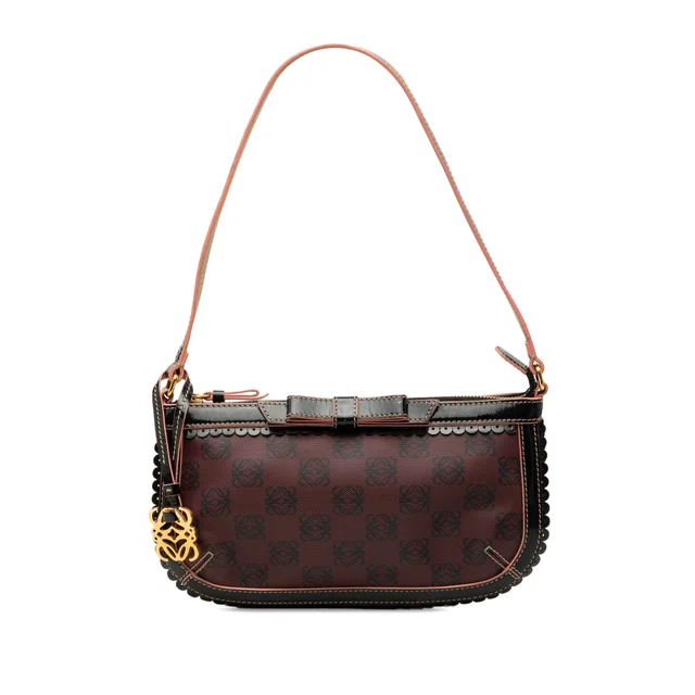 Red LOEWE Anagram PVC Coated Canvas Shoulder Bag in Red Coated canvas from Designer Revival, photo 1 of 1