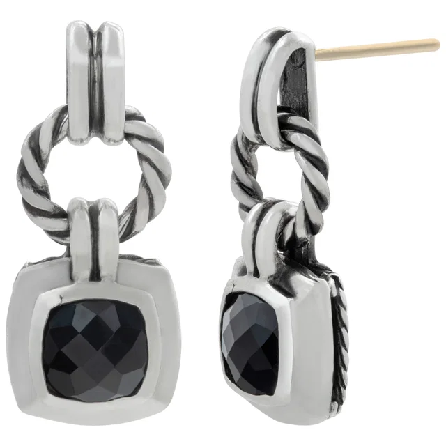 David Yurman Renaissance onyx earrings in Silver Sterling Silver from Gray And Sons