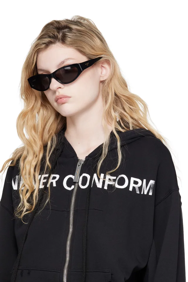 Balenciaga Black Tuesday Round Oval Sunglasses, photo 4 of 4 from SSENSE