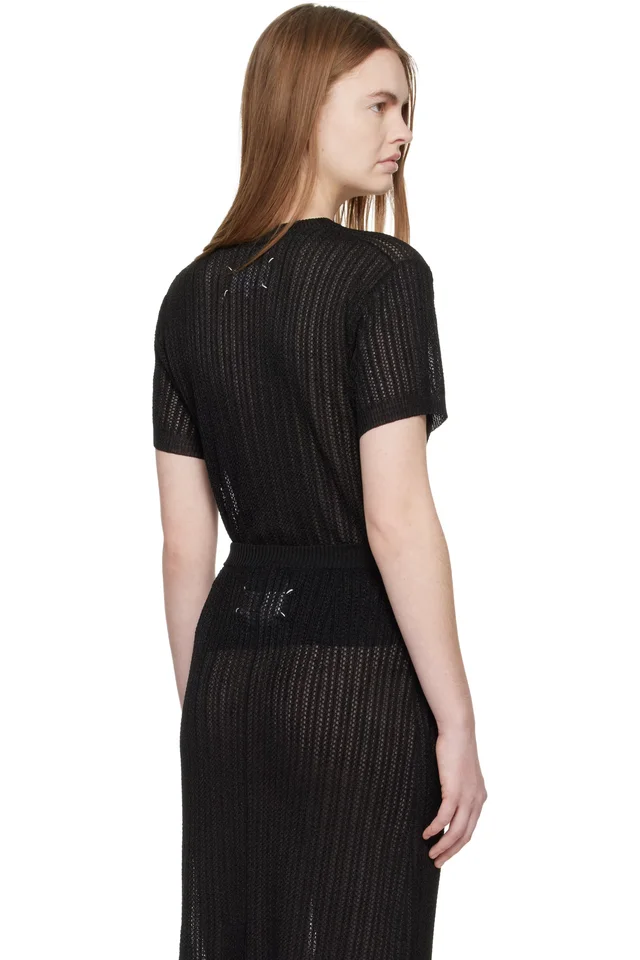 Maison Margiela Black Knit Sweater, photo 3 of 5 from SSENSE