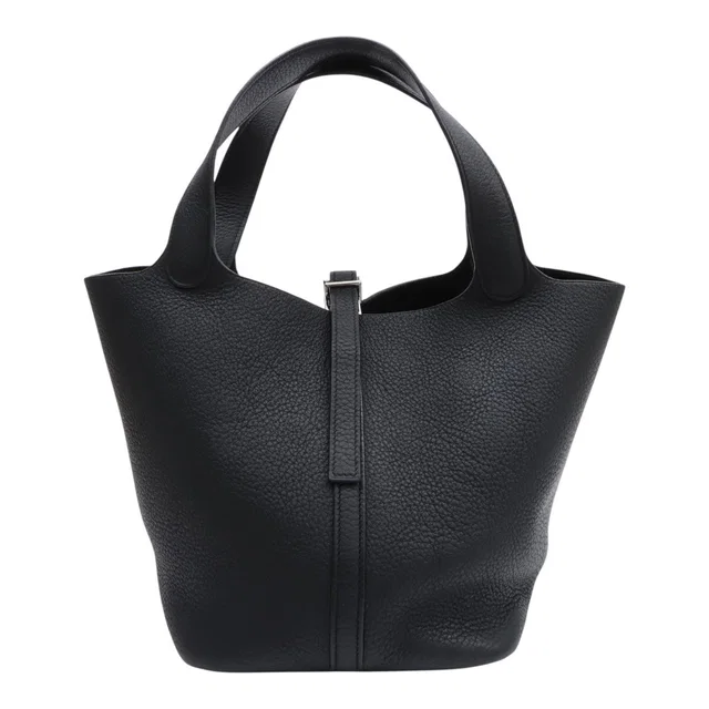 Hermès 2007 Picotin MM Black in Black Clemence leather from VINTAGE QOO TOKYO