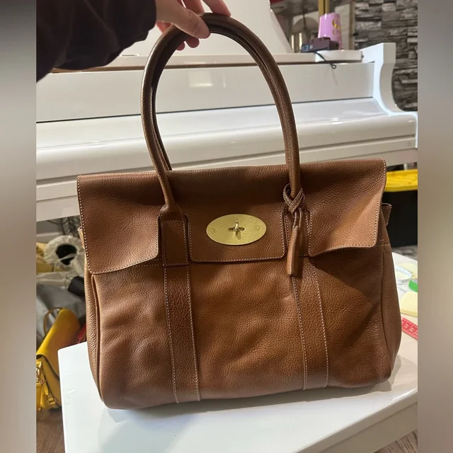 Mulberry Brown Leather Tote Handbag in brown|red Leather from Poshmark