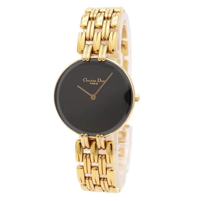 Dior Bagira Black Dial Quartz Watch in Black from The Reluxe