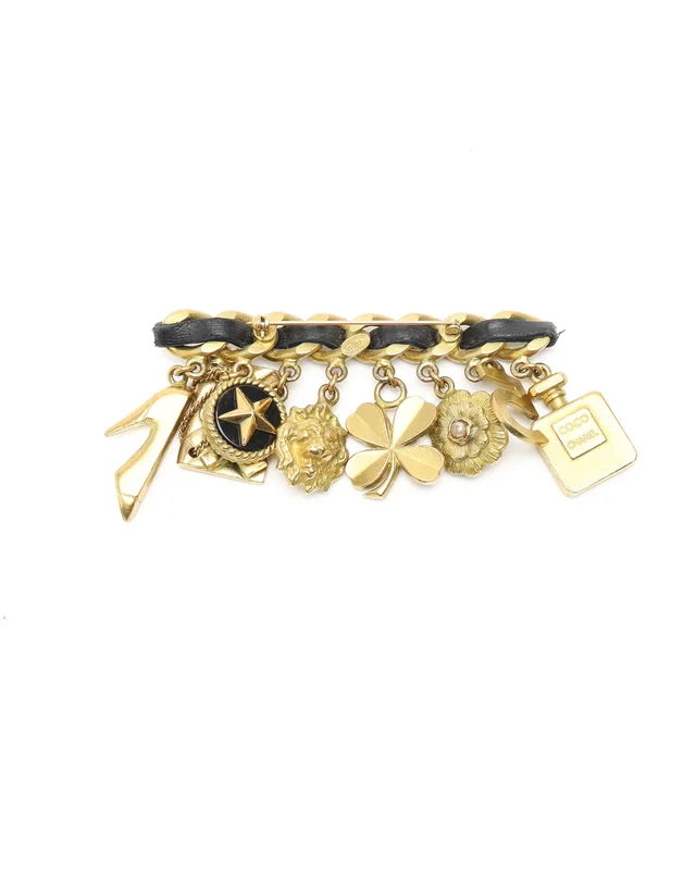 Chanel Icon Brooch in Leather from A Retro Tale, photo 4 of 4