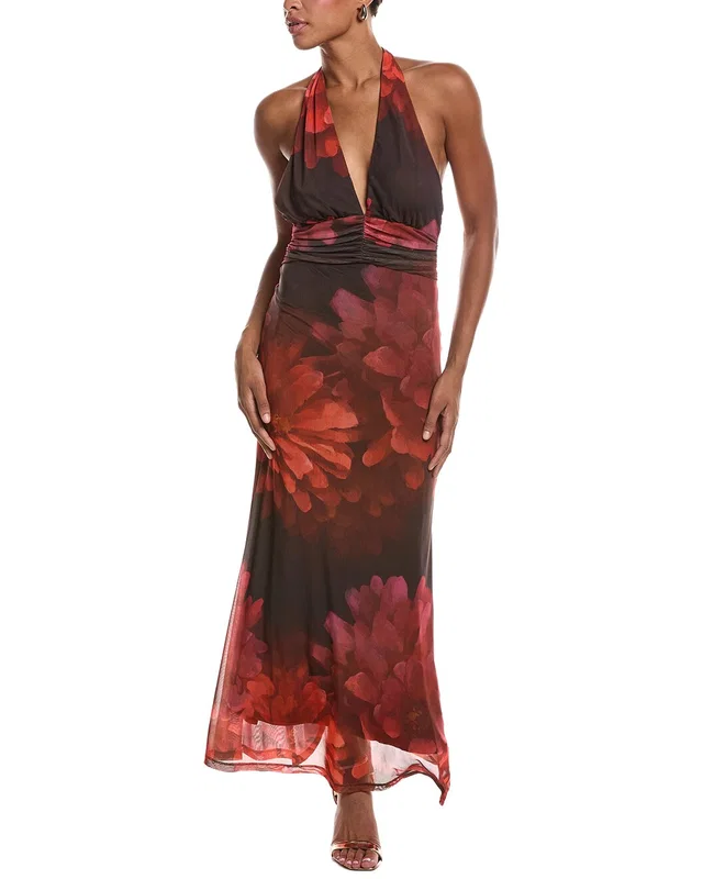 Bardot Elera Printed Mesh Maxi Dress, image 1 of 1 from Gilt