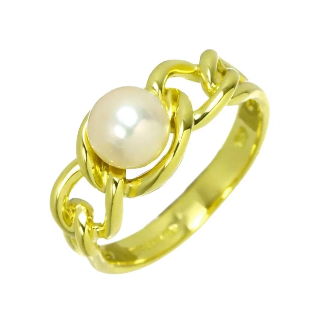 Tiffany & Co. Akoya Pearl Ring 18K YG 750 Size5.5-.75(US) 90319898 from Luxury Promise