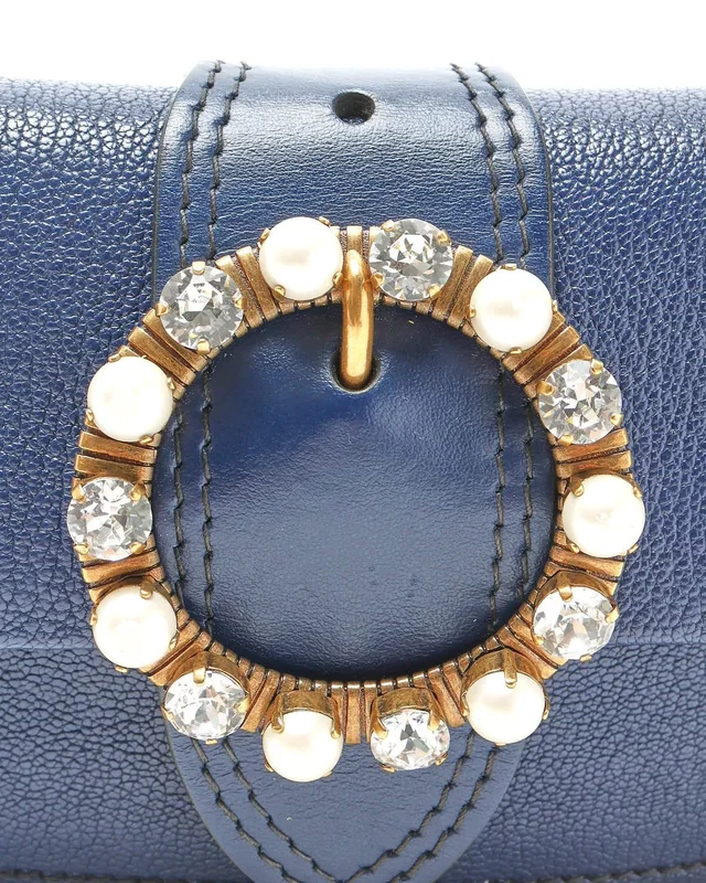 Miu Miu Crystal Embellished Madras Bag in Leather from A Retro Tale, photo 7 of 10