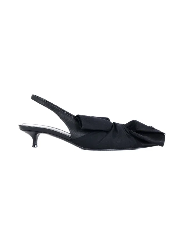 Balenciaga Black Shirt Cuff Heels, 36 in Black Leather from Arcade Vintage