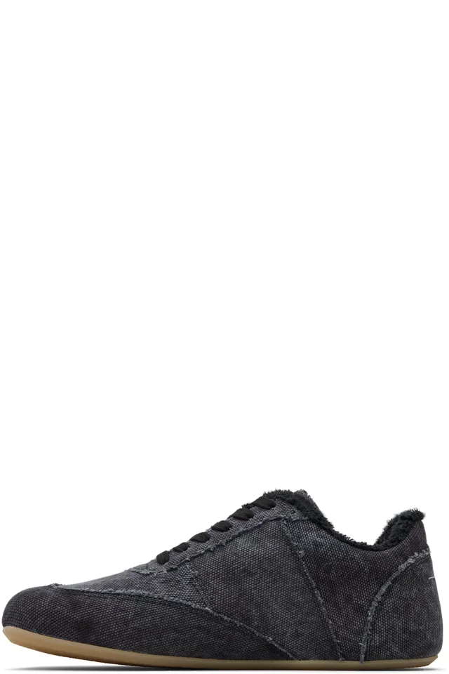 MM6 Maison Margiela Black Anatomic Canvas Sneakers, photo 3 of 5 from SSENSE