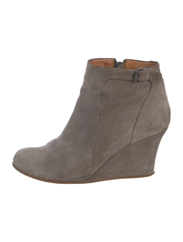 Lanvin Suede Boots in gray Suede from The RealReal