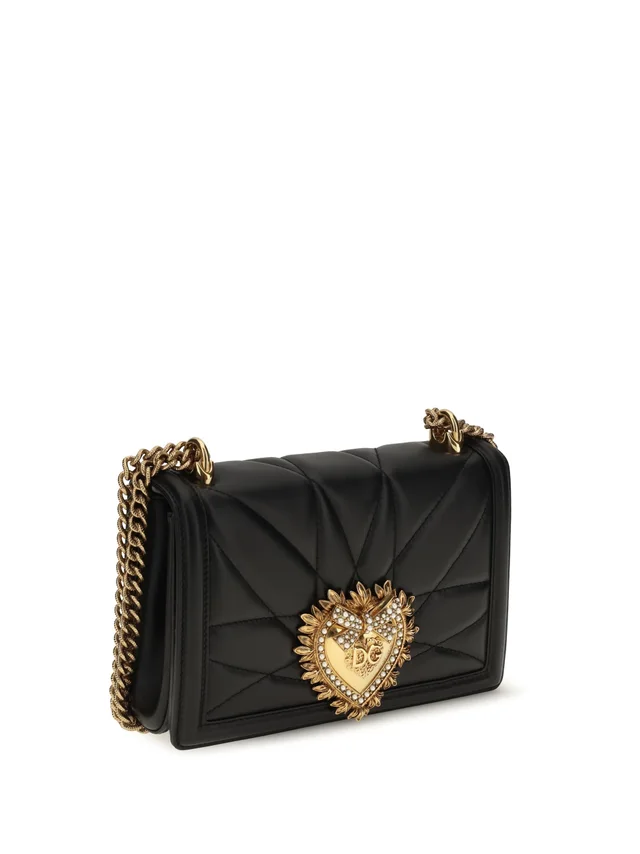 Dolce & Gabbana Devotion Shoulder Bag — Black Lamb Ovis Aries in Black Nappa leather from HEWI, photo 2 of 2