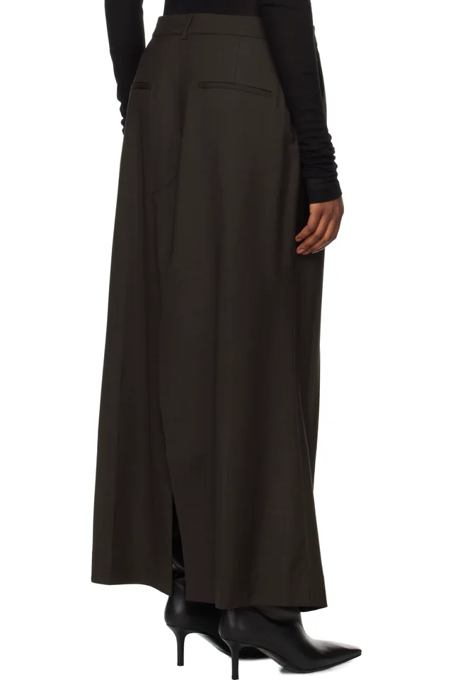 Holzweiler Brown Kiko Maxi Skirt, photo 3 of 4 from SSENSE
