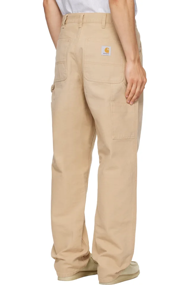 Carhartt Work In Progress Beige Single Knee Trousers, photo 3 of 4 from SSENSE