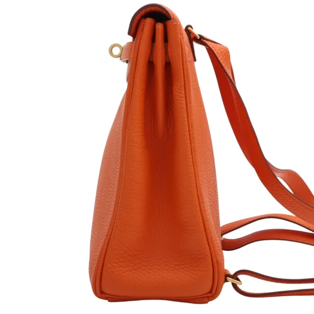 Hermès 2001 Kellyad PM Orange in Orange Togo leather from VINTAGE QOO TOKYO, photo 5 of 13
