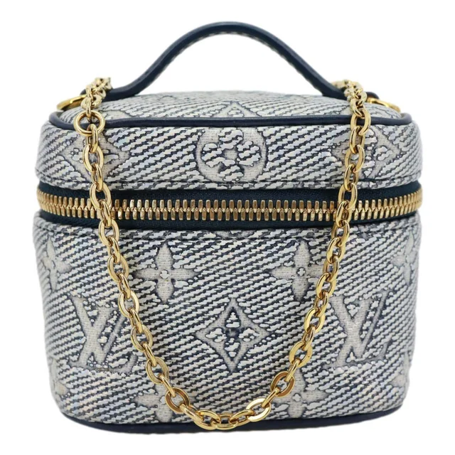 Louis Vuitton Monoglam Canvas Micro Vanity Case Navy Blue in Navy Canvas from Dallas Designer Handbags
