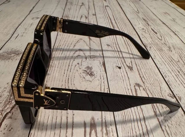 Louis Vuitton 1. Millionaires Sunglasses – Black / Gold (Virgil Abloh Design) in Black from Oxfam Online Shop, photo 5 of 12