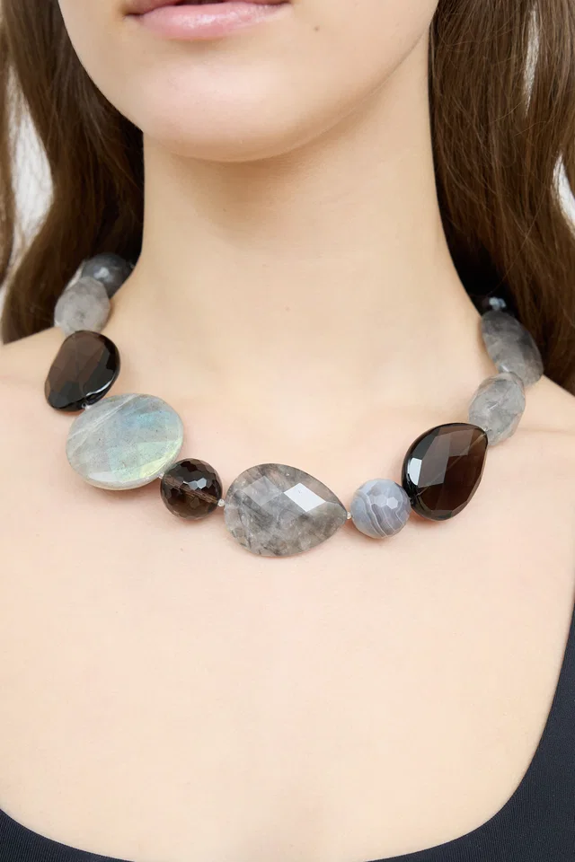 Brunello Cucinelli Gemstone Tie Necklace from VSP Consignment