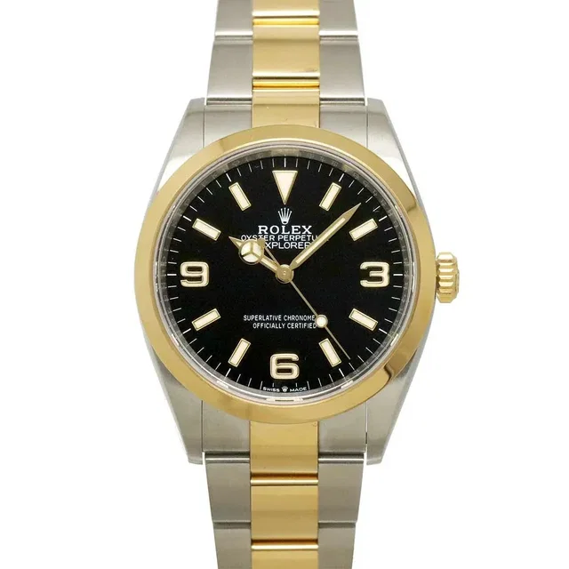 Rolex Explorer 1 124273 Serial Random Automatic Black Dial K18YG in Black from Luxury Promise