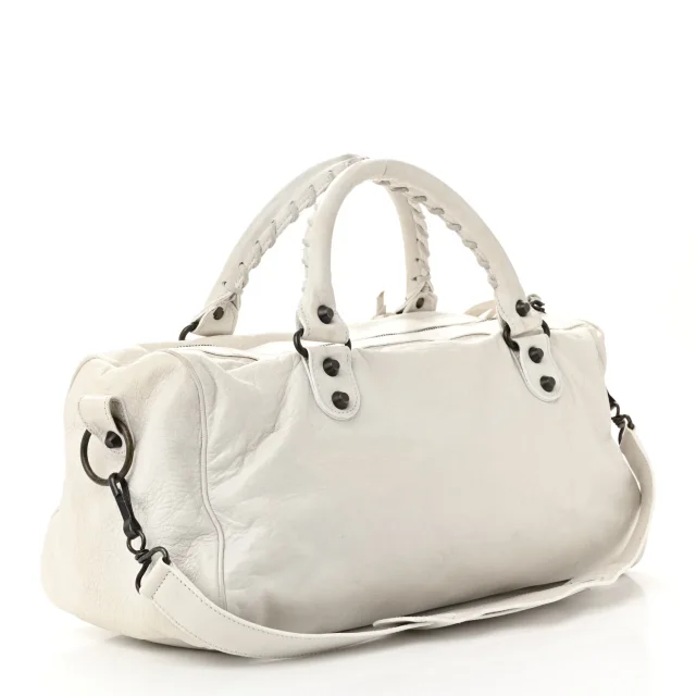 Balenciaga Agneau Classic Hardware Twiggy White in White Lambskin from FASHIONPHILE, photo 4 of 12