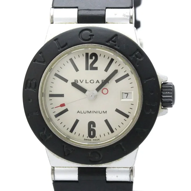 Bvlgari Aluminium Rubber Quartz Ladies Watch Al29ta in Silver in gray|silver from Grailed