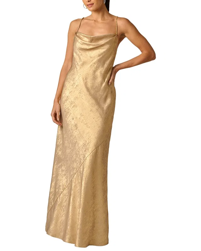 Adrianna Papell Foiled Chiffon Long Dress, image 1 of 1 from Rue La La