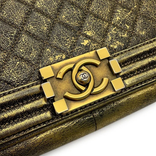 Boy Chanel Gold/BlackA67085 Lambskin in Gold Lambskin from GALLERY RARE, photo 12 of 18