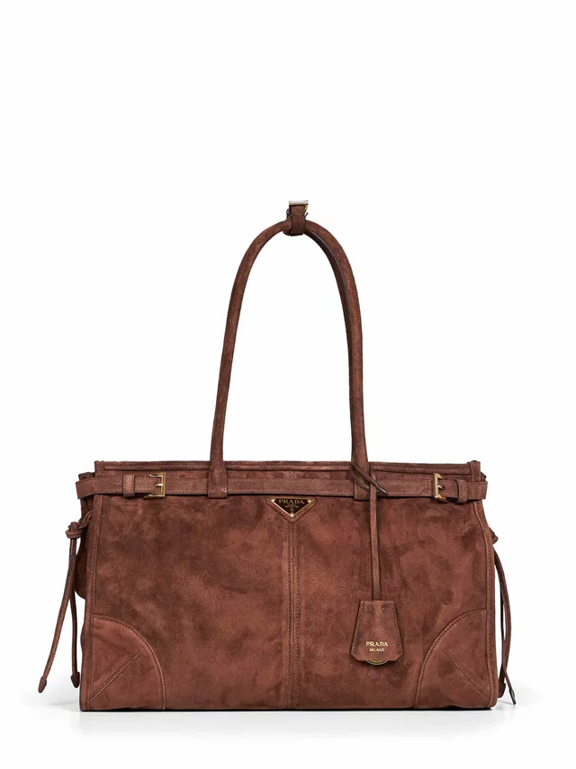 Prada Bonnie Shoulder Bag — Brown Calf Leather in Brown Calfskin from HEWI